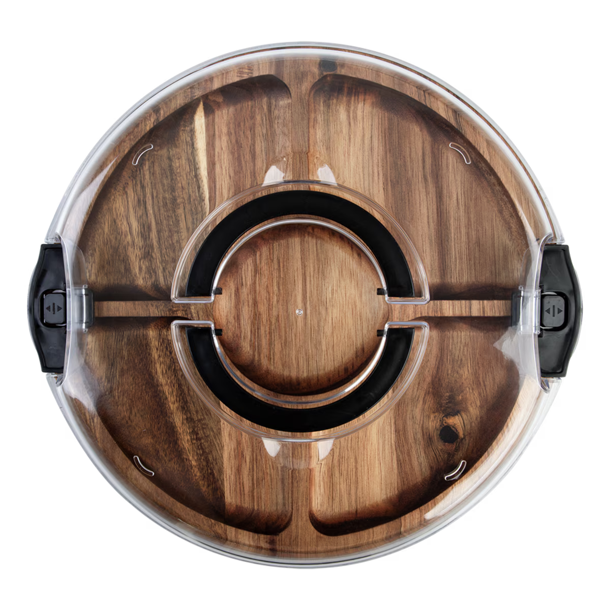 Acacia Wood Round Grazing Platter Serving Tray With Lid