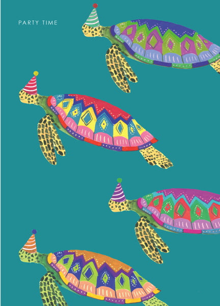 Party Time Sea Turtles Greeting Card