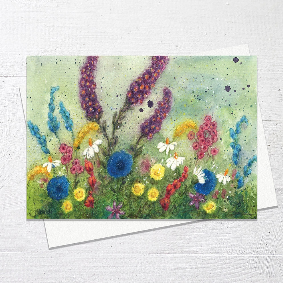 Wild Finch Studio Spring Flower Garden Botanical Greeting Card