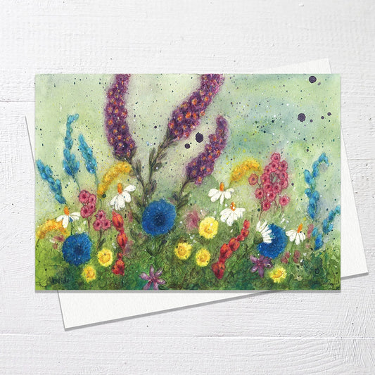 Wild Finch Studio Spring Flower Garden Botanical Greeting Card