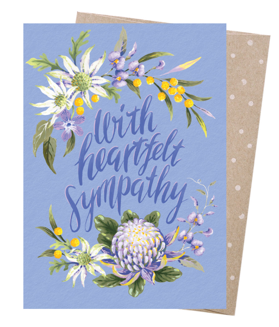 Earth Greetings Jayne Branchflower In Sympathy Florals Greeting Card