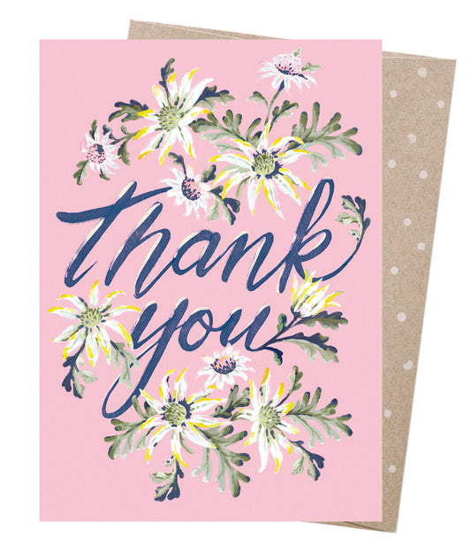 Earth Greetings Jayne Branchflower Thank You Flannel Flowers Greeting Card