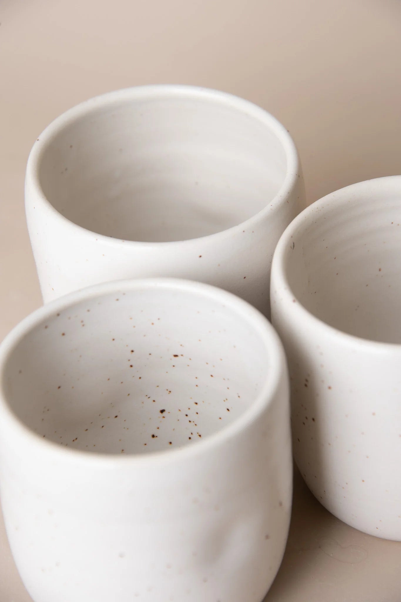 Lauren McQuade Ceramic Dimple Cup White Speckle