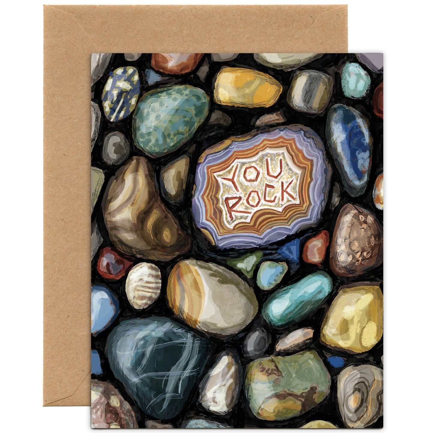 Tiny & Snail You Rock Greeting Card
