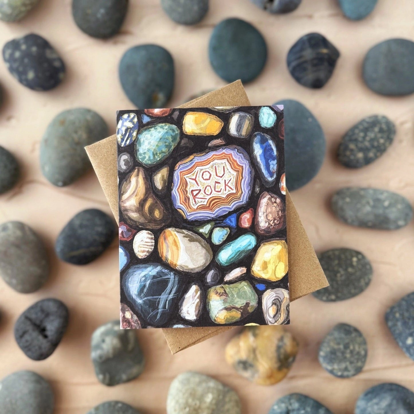 Tiny & Snail You Rock Greeting Card