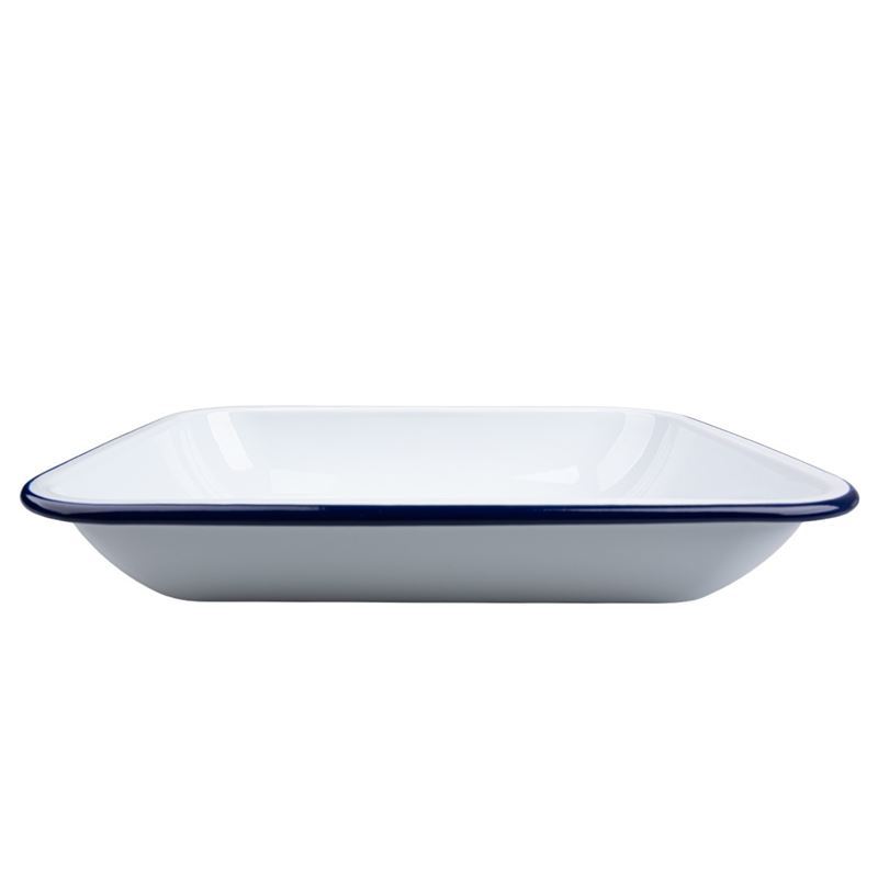 Falcon Enamelware Bake Pan with Blue Rim