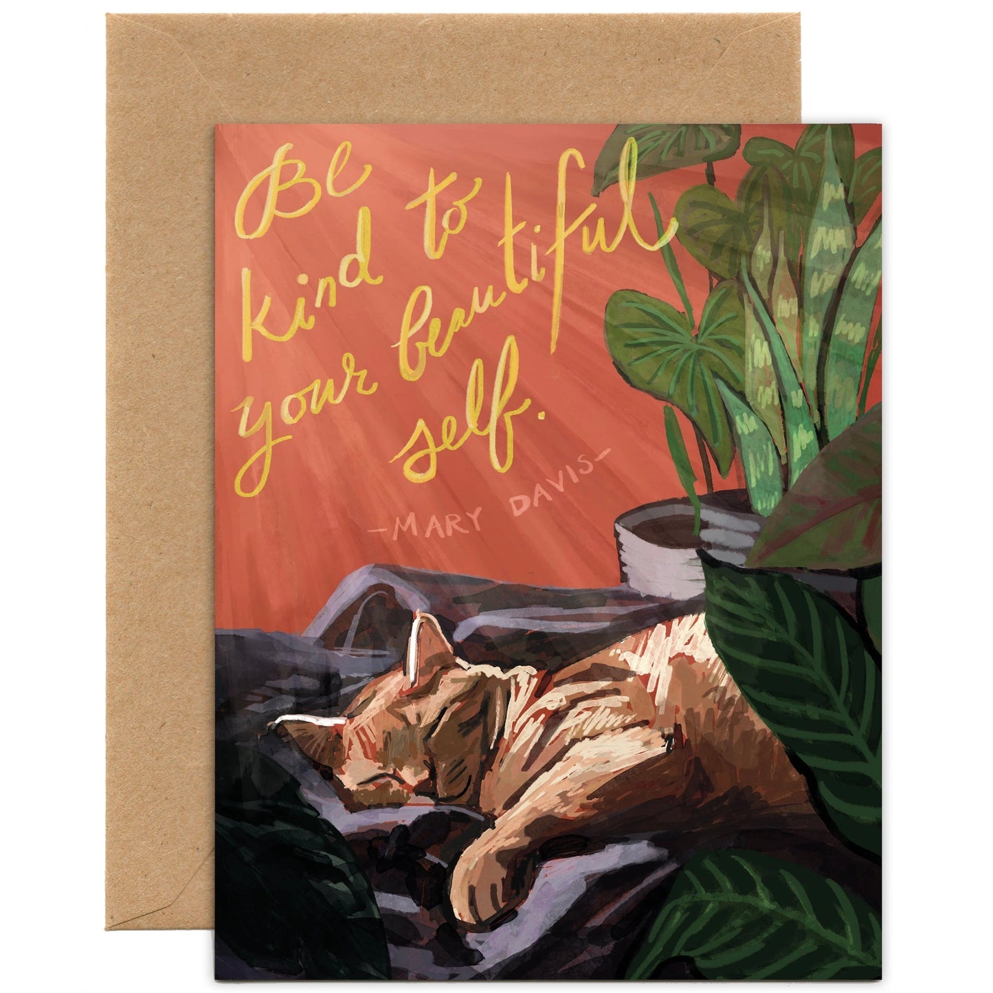 Tiny & Snail Be Kind To Your Beautiful Self Greeting Card
