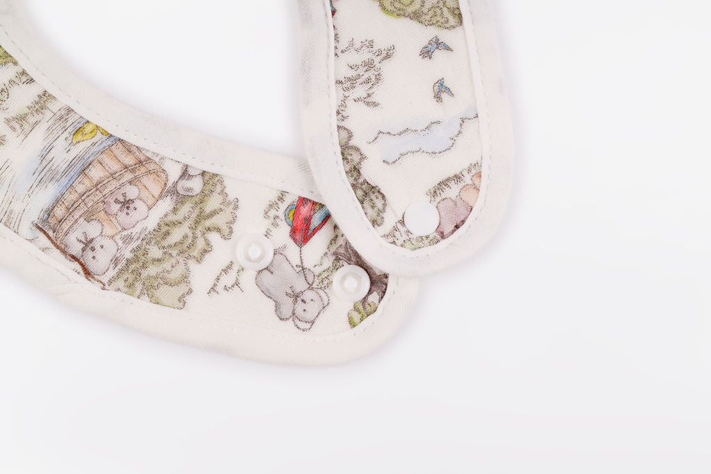 Flatout Bear Cotton Muslin Baby Bib