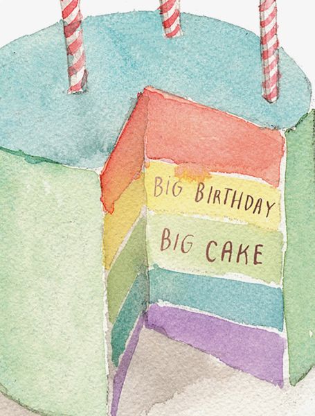 Big Birthday Cake Greeting card