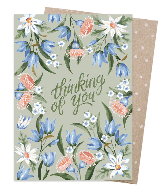 Earth Greetings Jayne Branchflower Thinking of You Bluebells Greeting Card