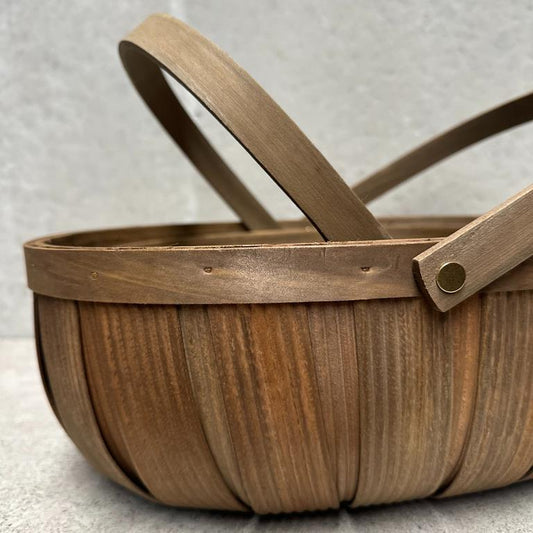Fir Wood Handmade Bushel Baskets - Three Sizes