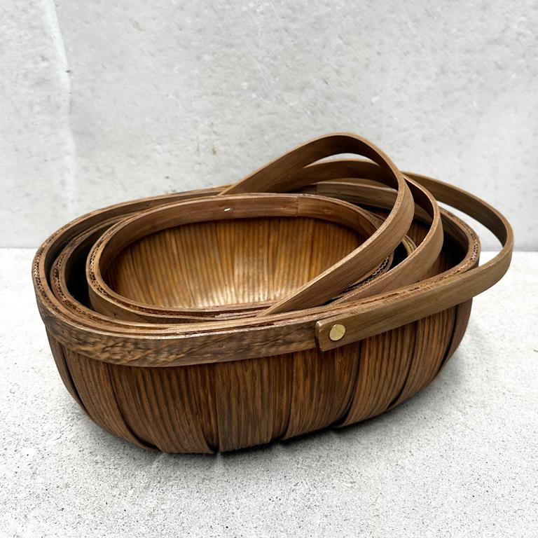 Fir Wood Handmade Bushel Baskets - Three Sizes