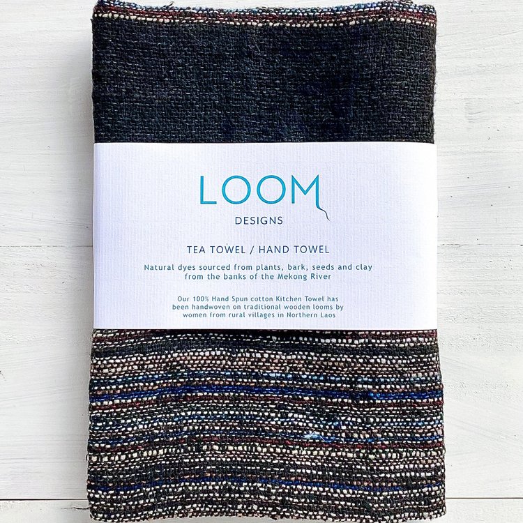 Loom Designs Handloomed Cotton Tea Towel/Hand Towel