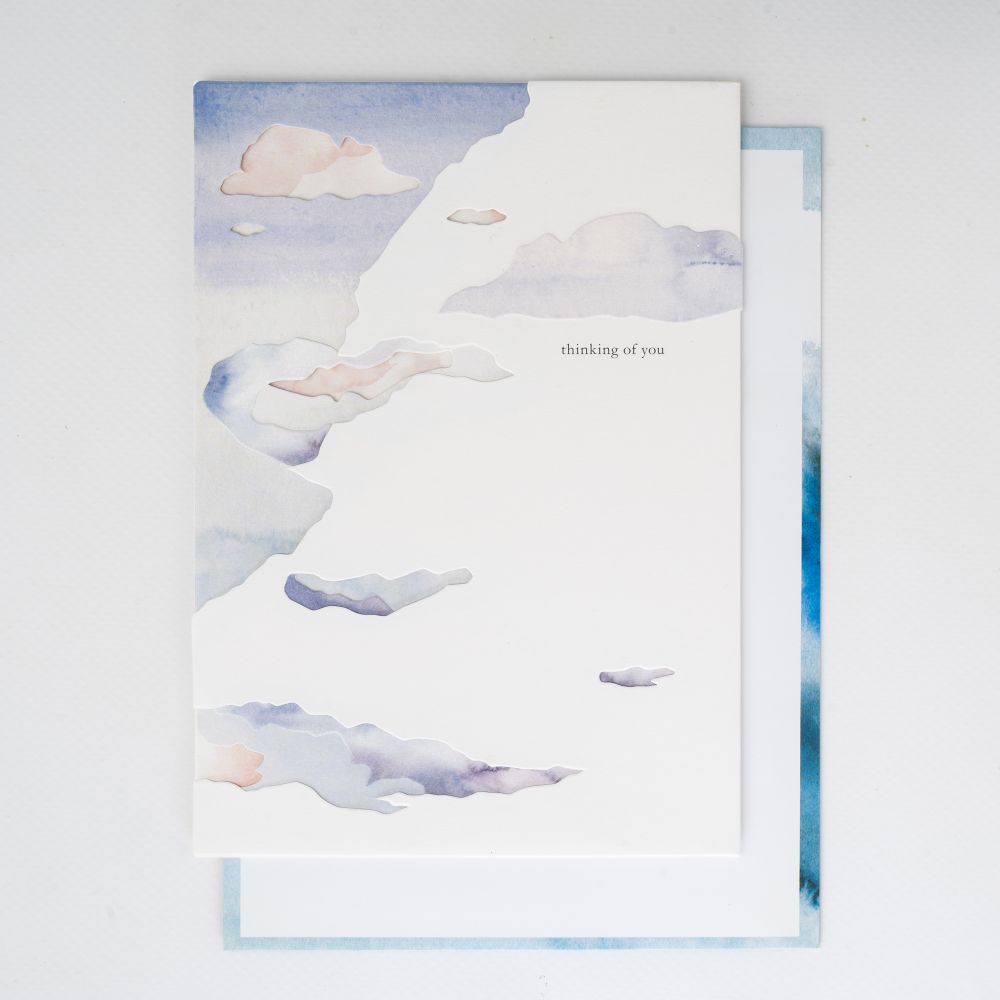 Layered Die-Cut Clouds Greeting Card