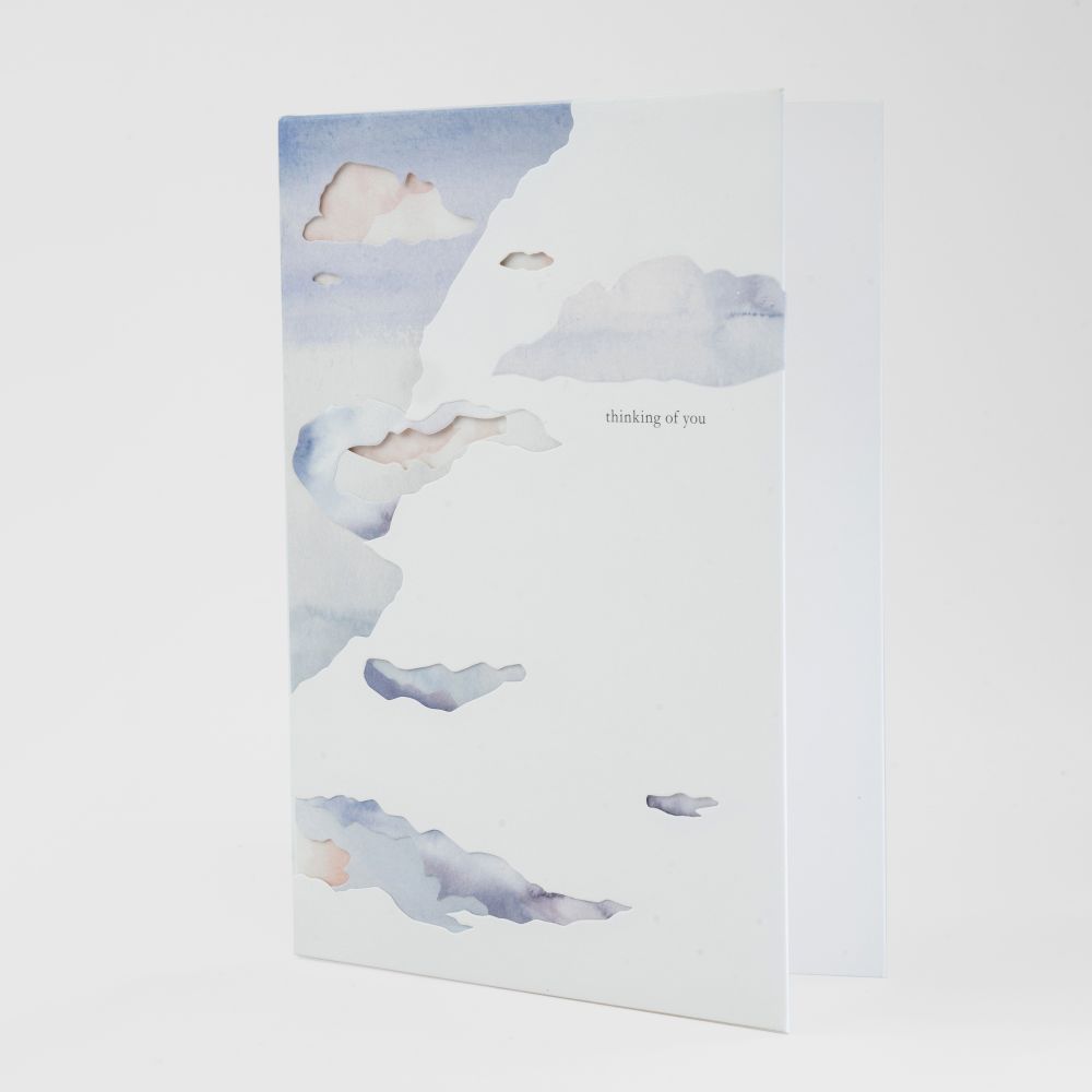 Layered Die-Cut Clouds Greeting Card