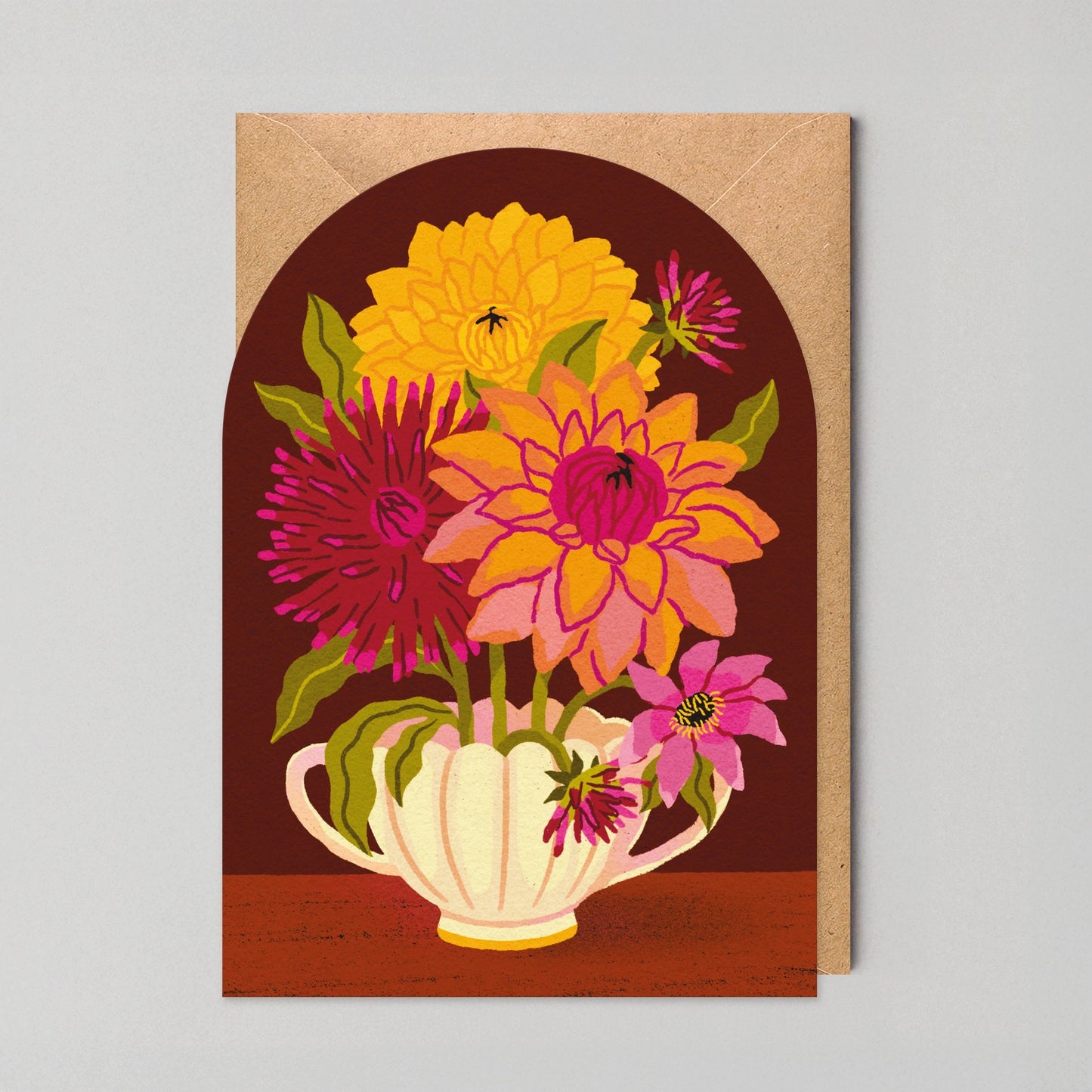 Dahlias Greeting Card