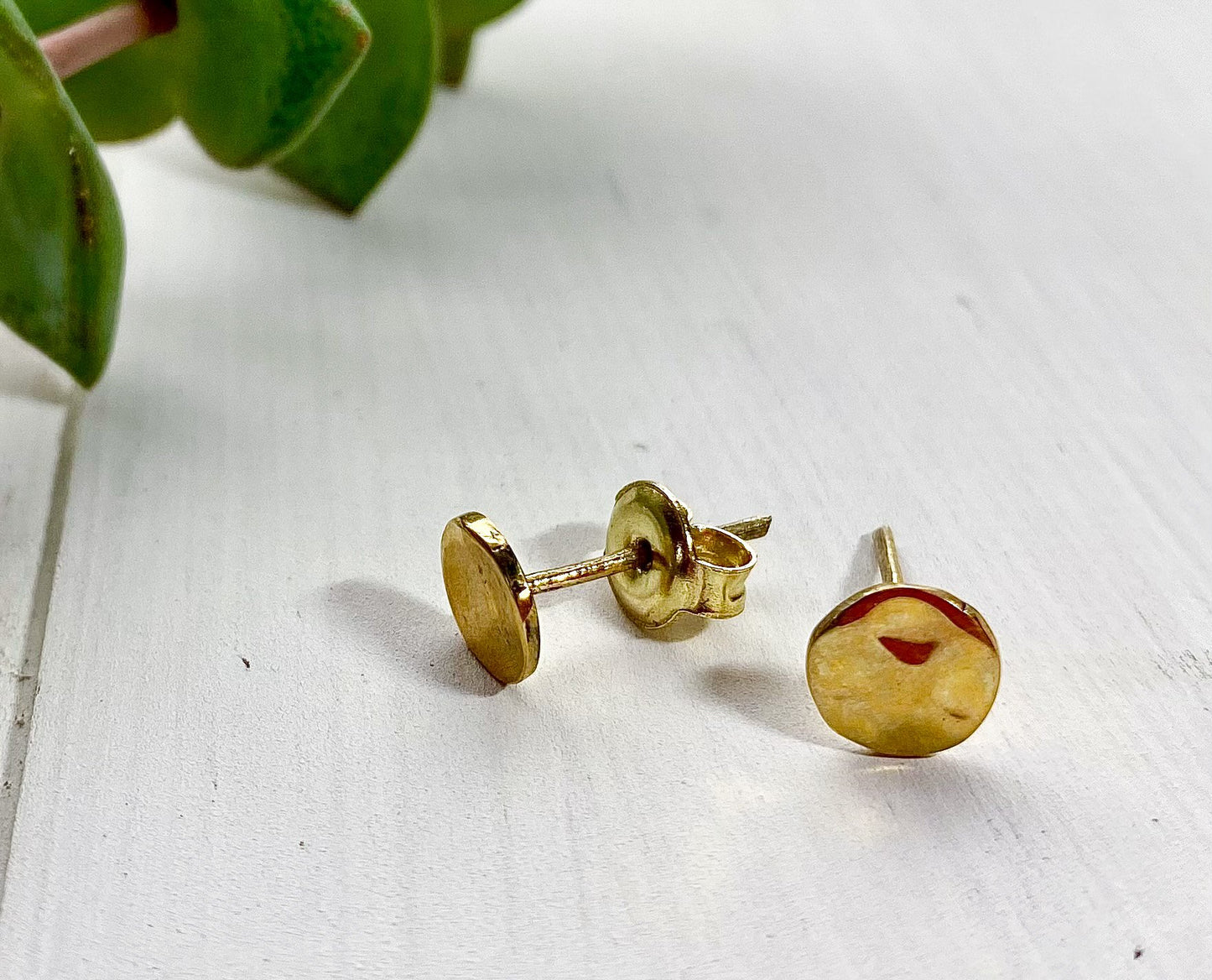 Loom Designs Brass Stud Earrings