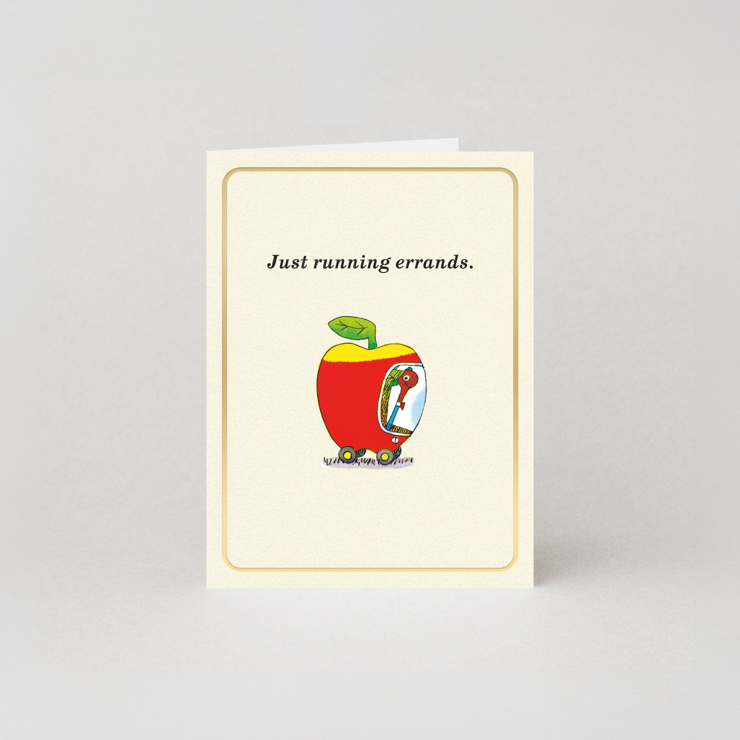 Richard Scarry Running Errands Gold Foil Mini Greeting Card