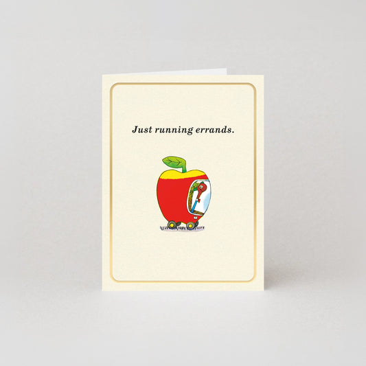 Richard Scarry Running Errands Gold Foil Mini Greeting Card
