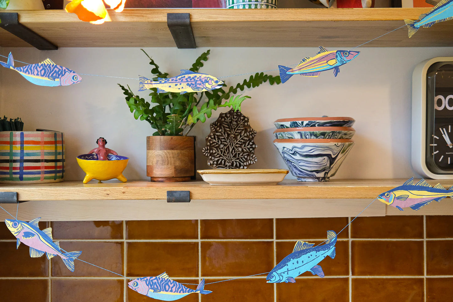 East End Press School Of Fishes Paper Garland