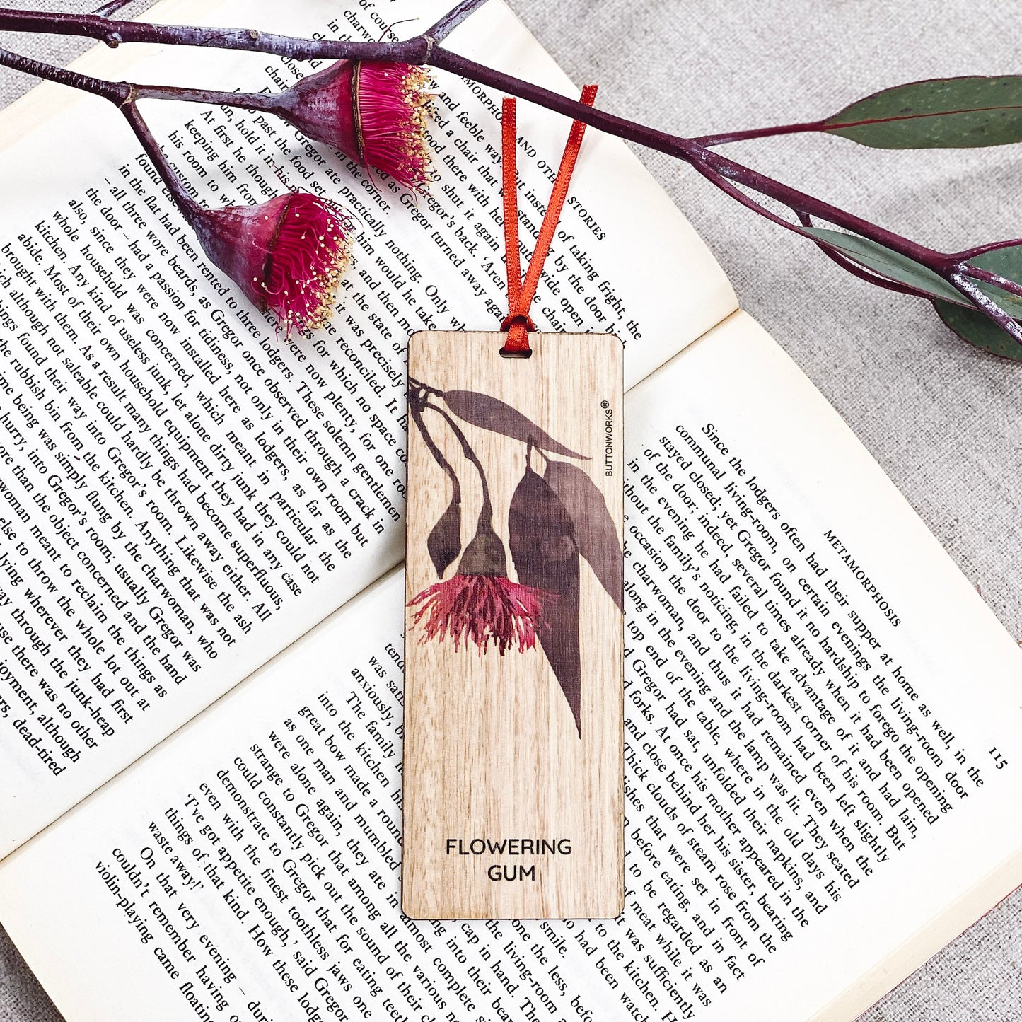 Buttonworks Australian Timber Bookmark