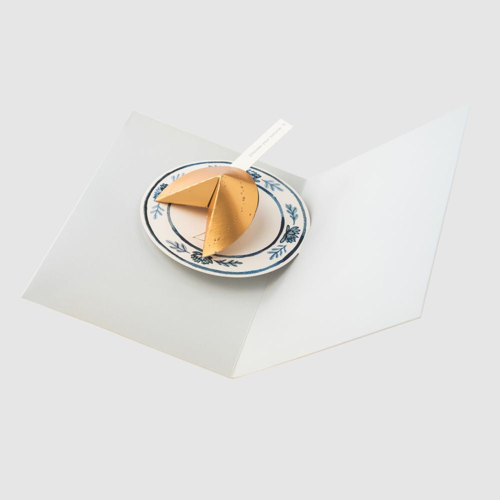 3D Fortune Cookie Pop-Up Greeting Card