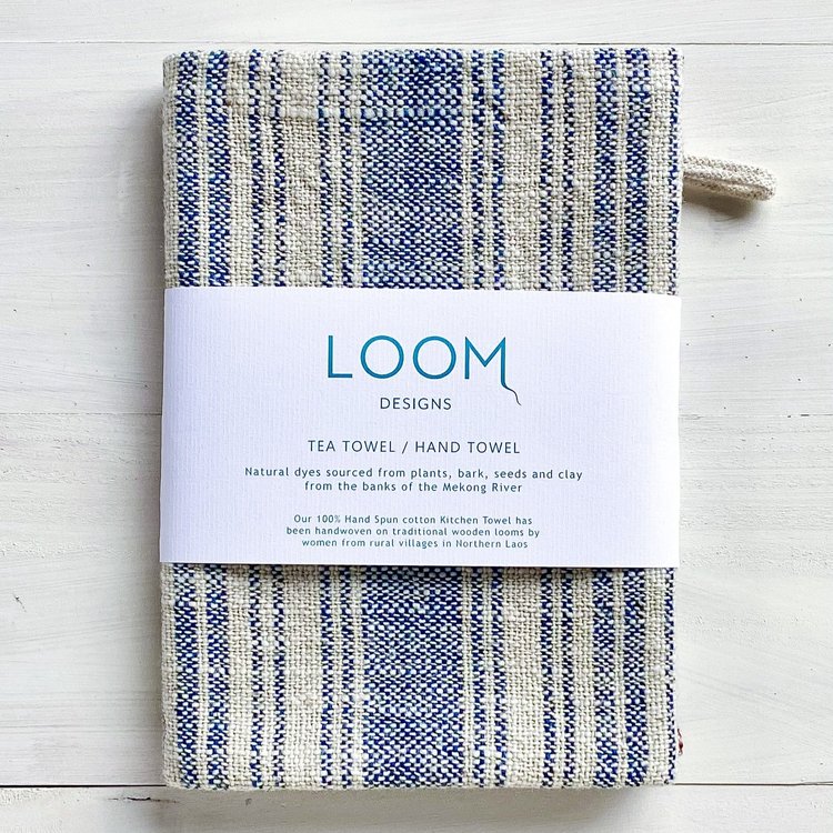 Loom Designs Handloomed Cotton Tea Towel/Hand Towel