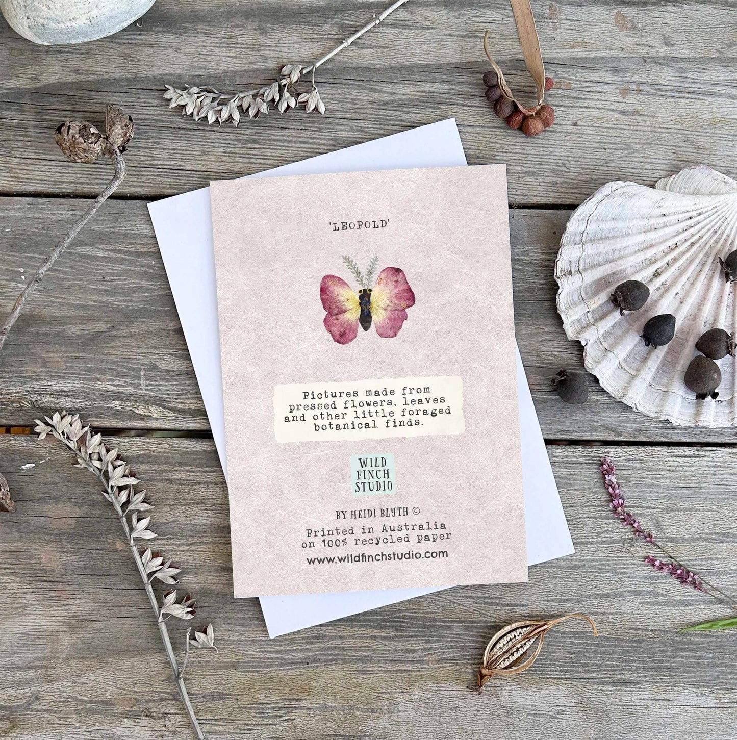 Wild Finch Studio Leopold Botanical Greeting Card