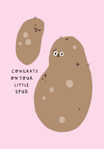 Little Spud Greeting Card