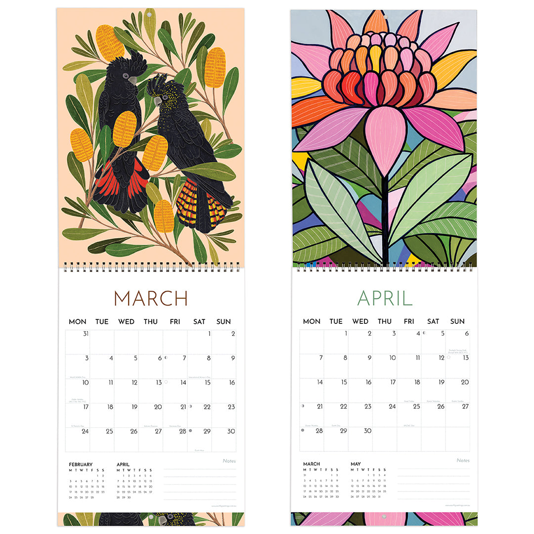 Earth Greetings Australian Artist Calendar 2025