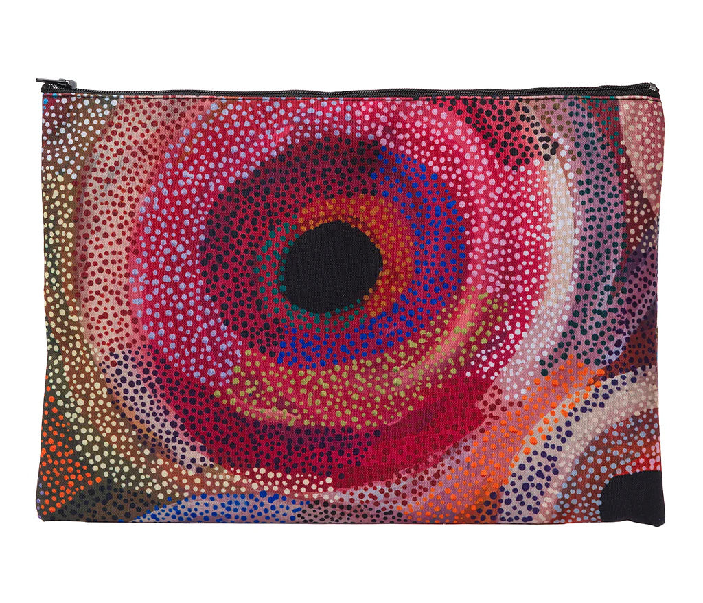 Indigenous Artists Cotton Large Zip Bag