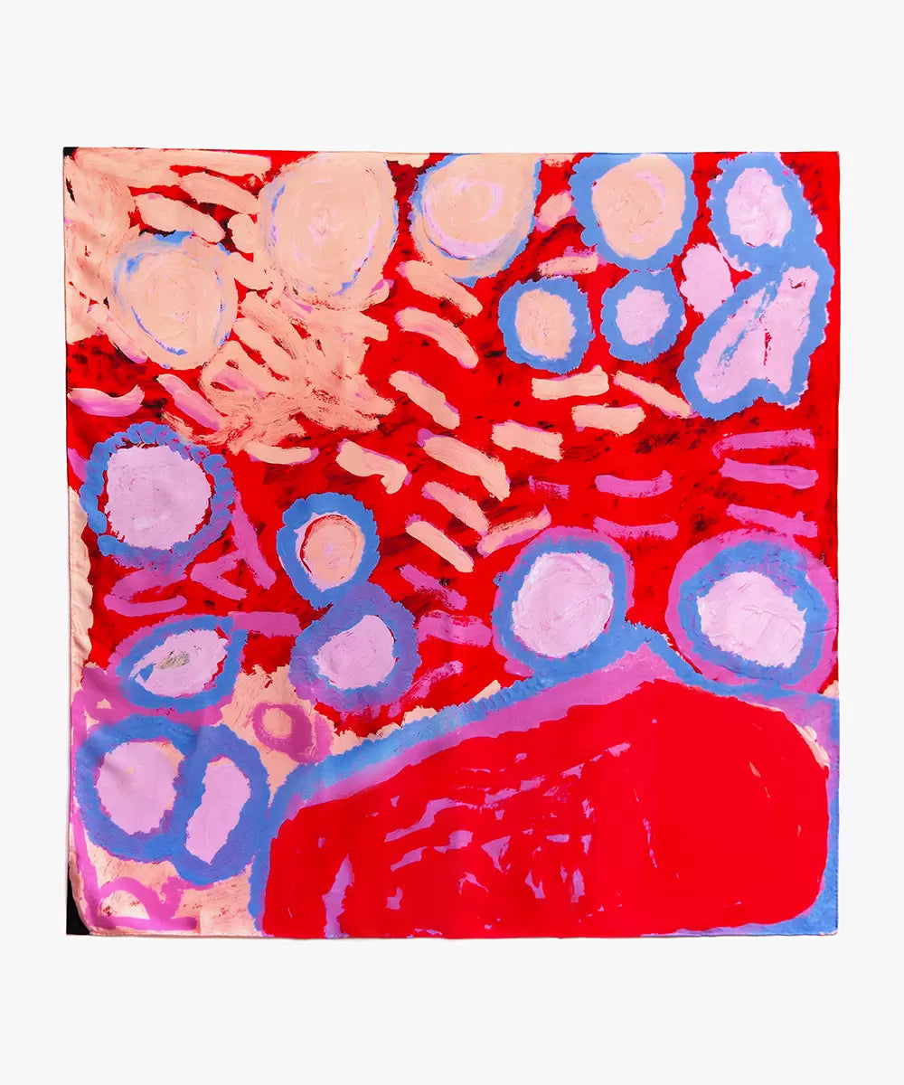 One Of Twelve My Country Silk Scarf - Rosie Tarku King