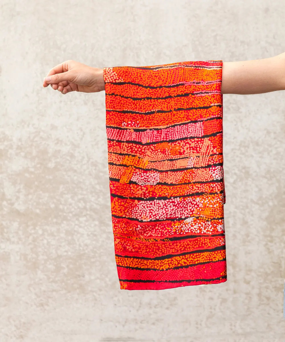One Of Twelve Untitled Silk Scarf - Naata Nungurrayi