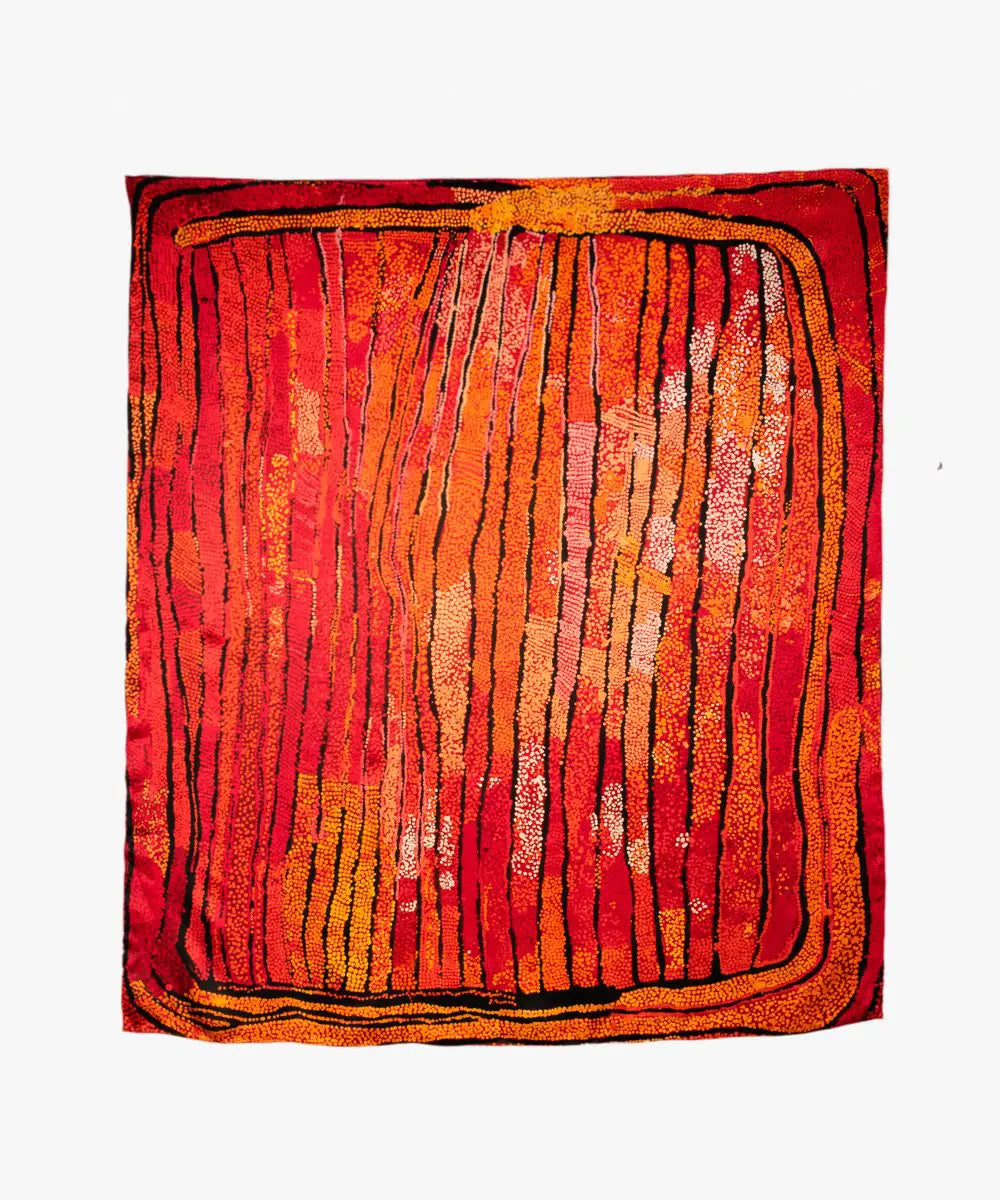 One Of Twelve Untitled Silk Scarf - Naata Nungurrayi