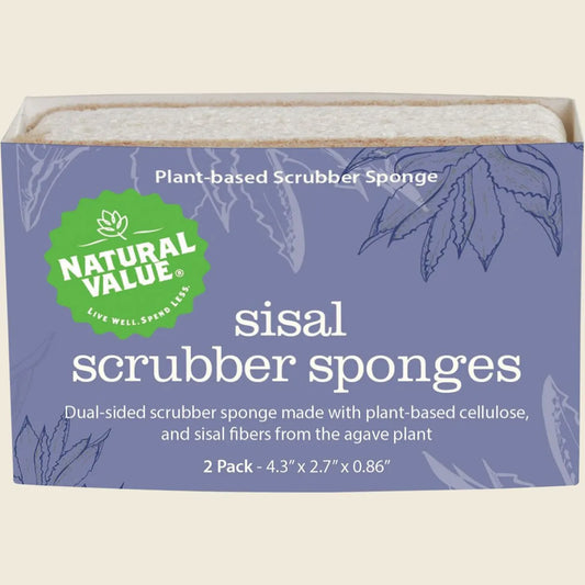 Natural Value Sisal Scrubber 2 Pk Sponges