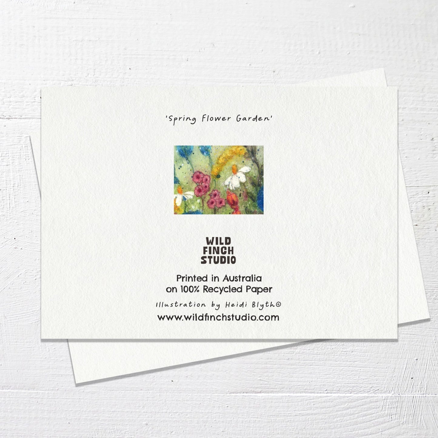 Wild Finch Studio Spring Flower Garden Botanical Greeting Card