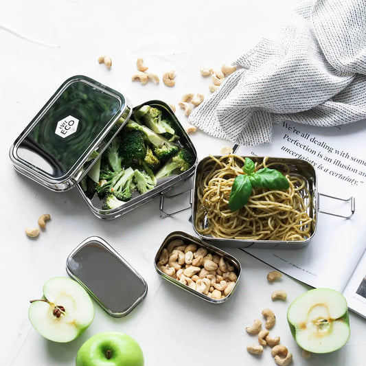 Ever Eco Stainless Steel Stackable Bento Box - 3 Piece Set
