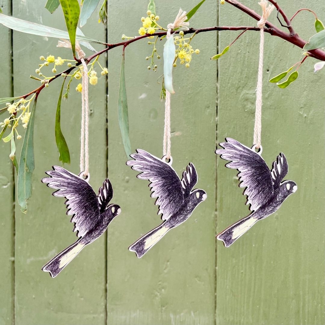 Bridget Farmer Australian Birds Christmas Ornaments - Set of 3