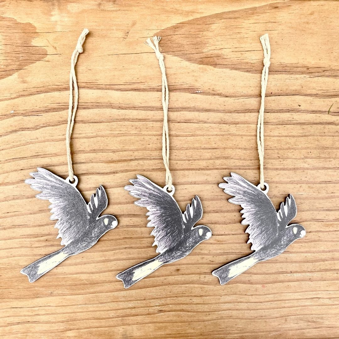 Bridget Farmer Australian Birds Christmas Ornaments - Set of 3