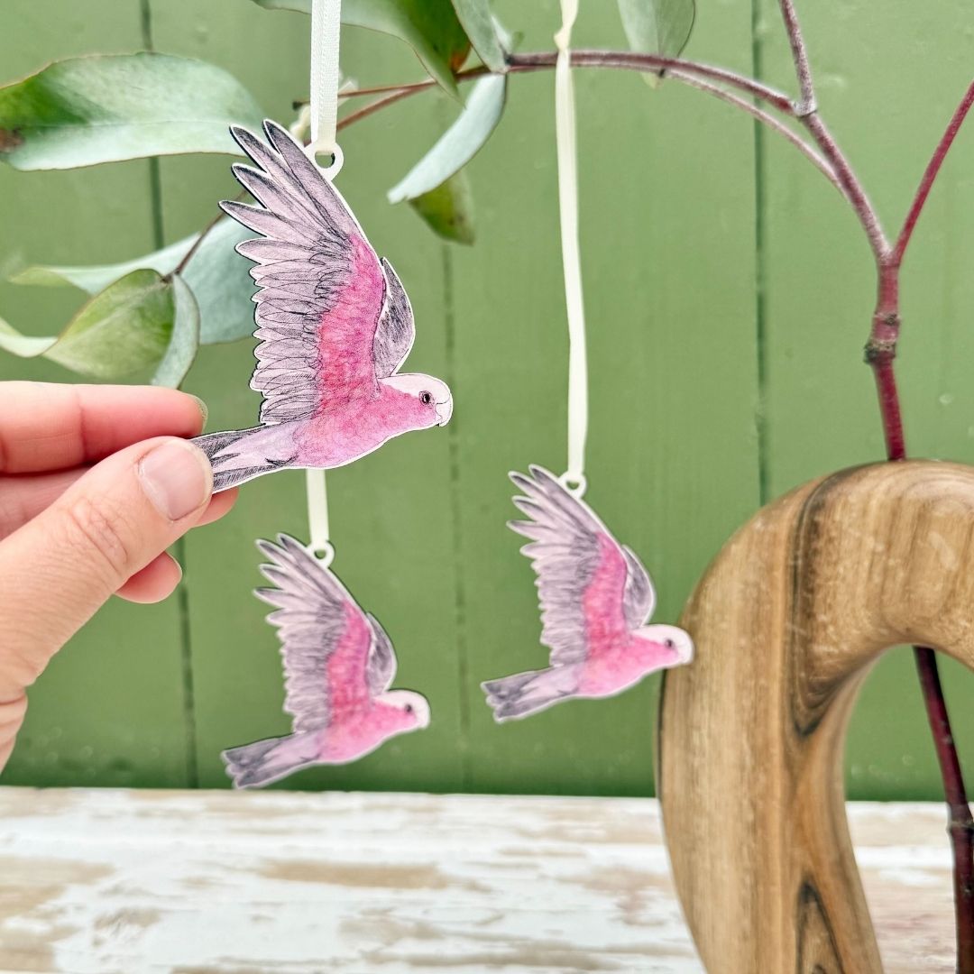 Bridget Farmer Australian Birds Christmas Ornaments - Set of 3