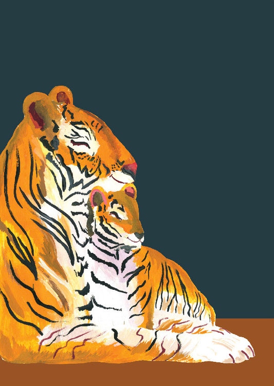 Tiger & Cub Greeting Card