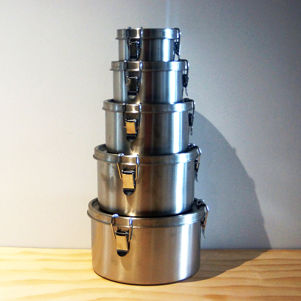 Stainless Steel Leak Proof Containers - 4 Sizes