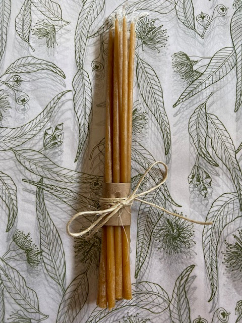 Pure Beeswax Vigil Taper Candles - Pack 10