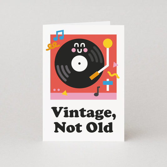 Vinyl Record Player Greeting Card