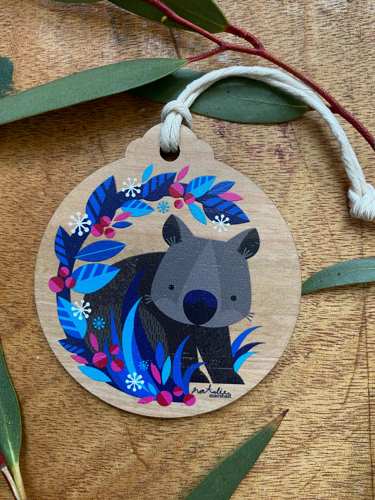 Timber Decaration Hello Little Studio Australiana Timber Christmas Decoration – The Green ...