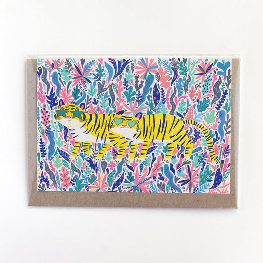Surfing Sloth Year Of The Tiger in Sunnies Card