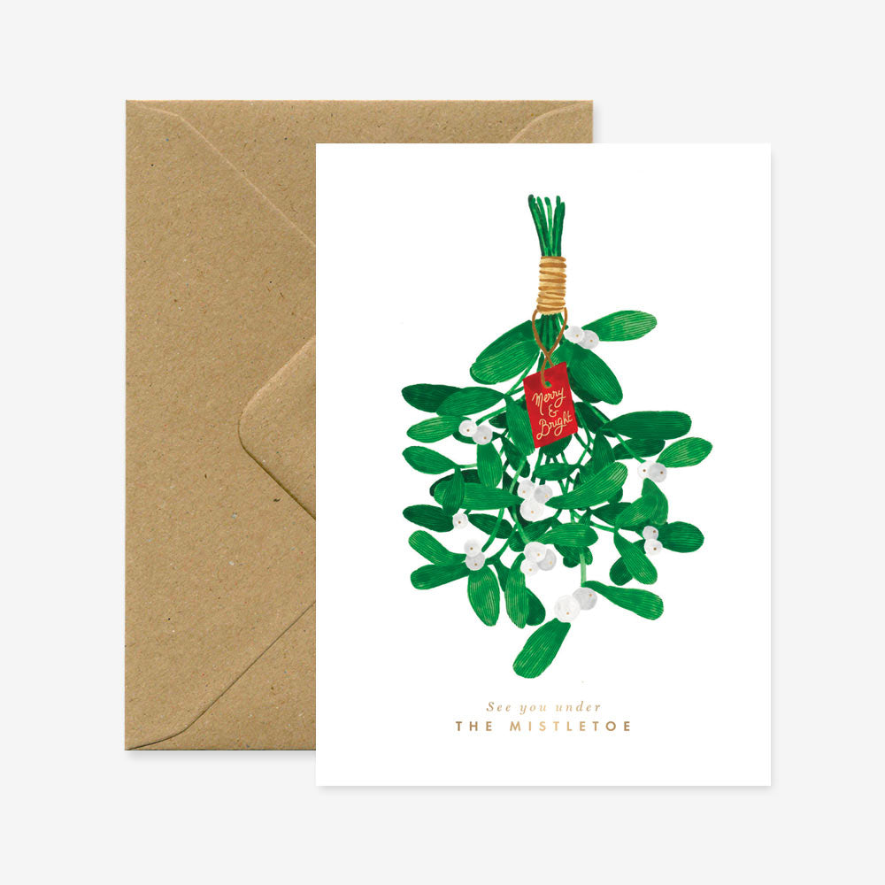 Christmas Mistletoe Greeting Card