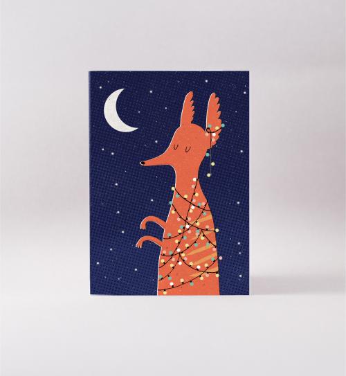 Surfing Sloth Christmas Numbat Card