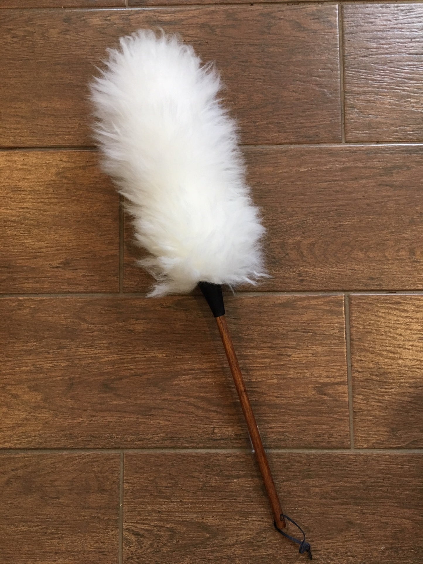 Lambswool Duster with Wooden Handle