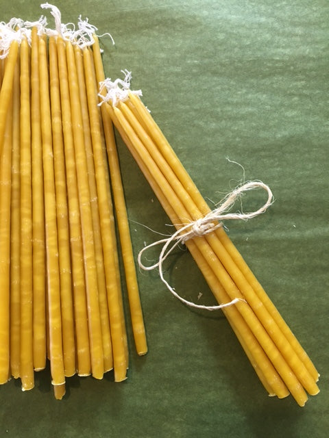 Pure Beeswax Vigil Taper Candles - Pack 10